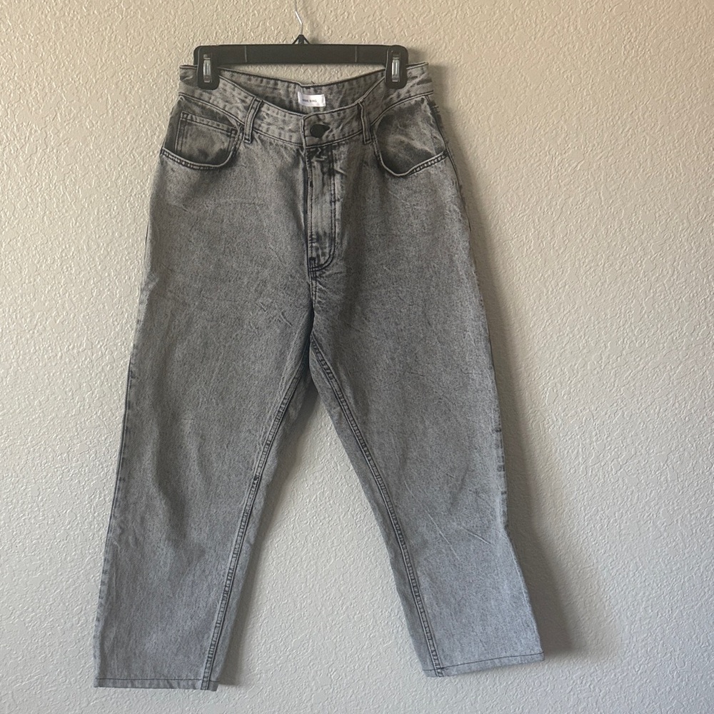 Anine Bing Gray Straight Leg Jeans